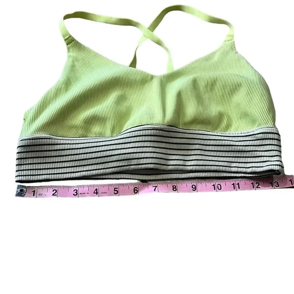 Offline by‎ Aerie Women's L Green Neon Sports Bra Medium Support